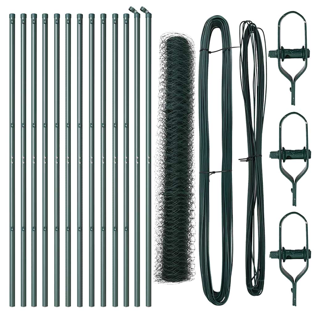 Fence Post Green 25 x 1 m (50 mm mesh) Steel