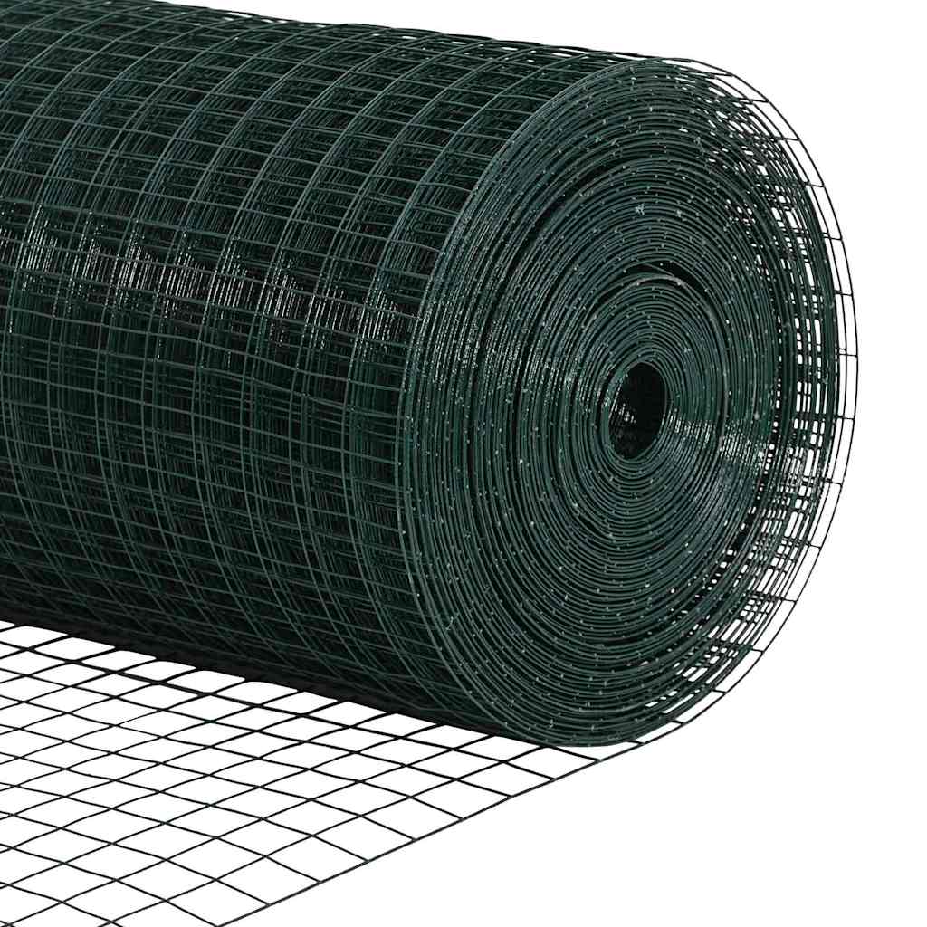 Ground Fix Welded Wire Fence 10 x 1 m (W x H) PVC-Coated Steel