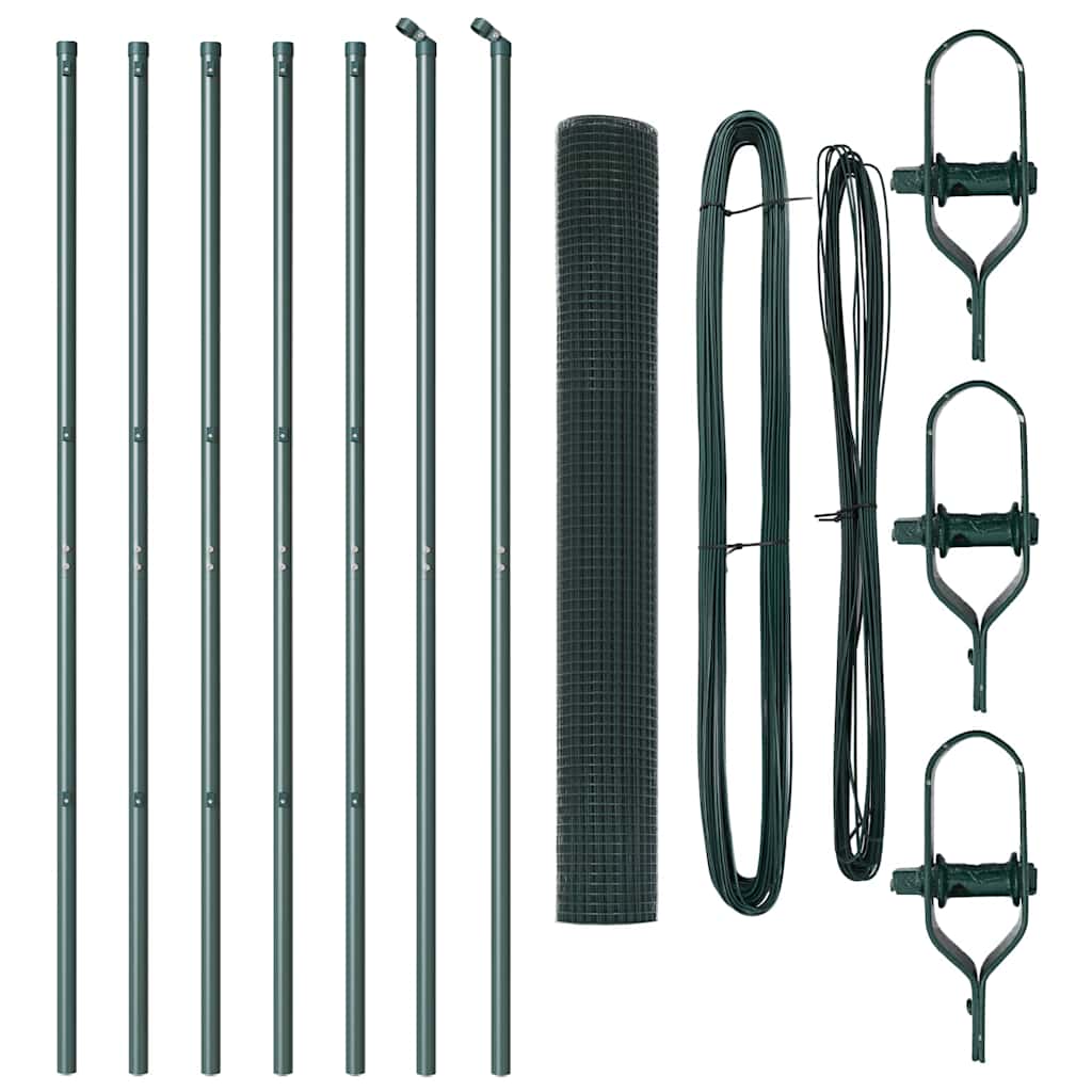 Ground Fix Welded Wire Fence 10 x 1 m (W x H) PVC-Coated Steel