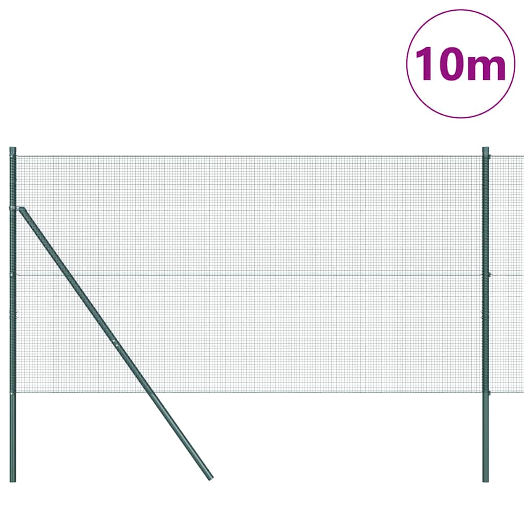 Ground Fix Welded Wire Fence 10 x 1 m (W x H) PVC-Coated Steel