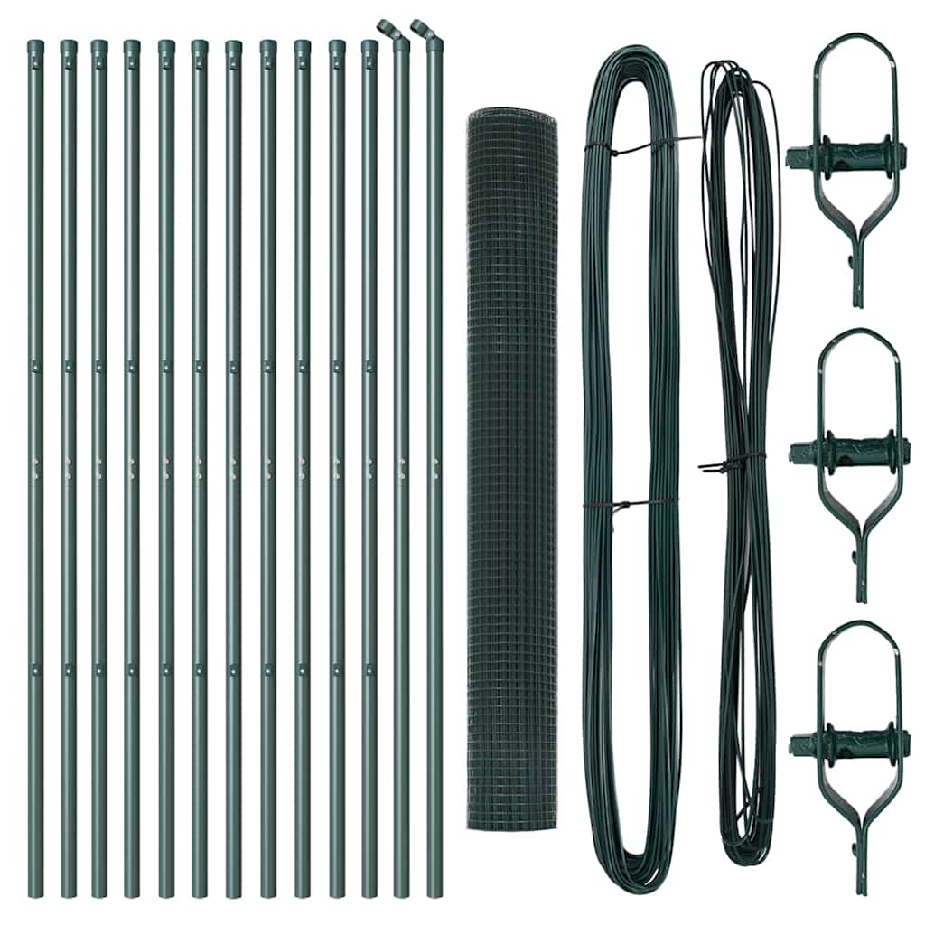 Ground Fix Welded Wire Fence 25 x 1 m (W x H) PVC-Coated Steel