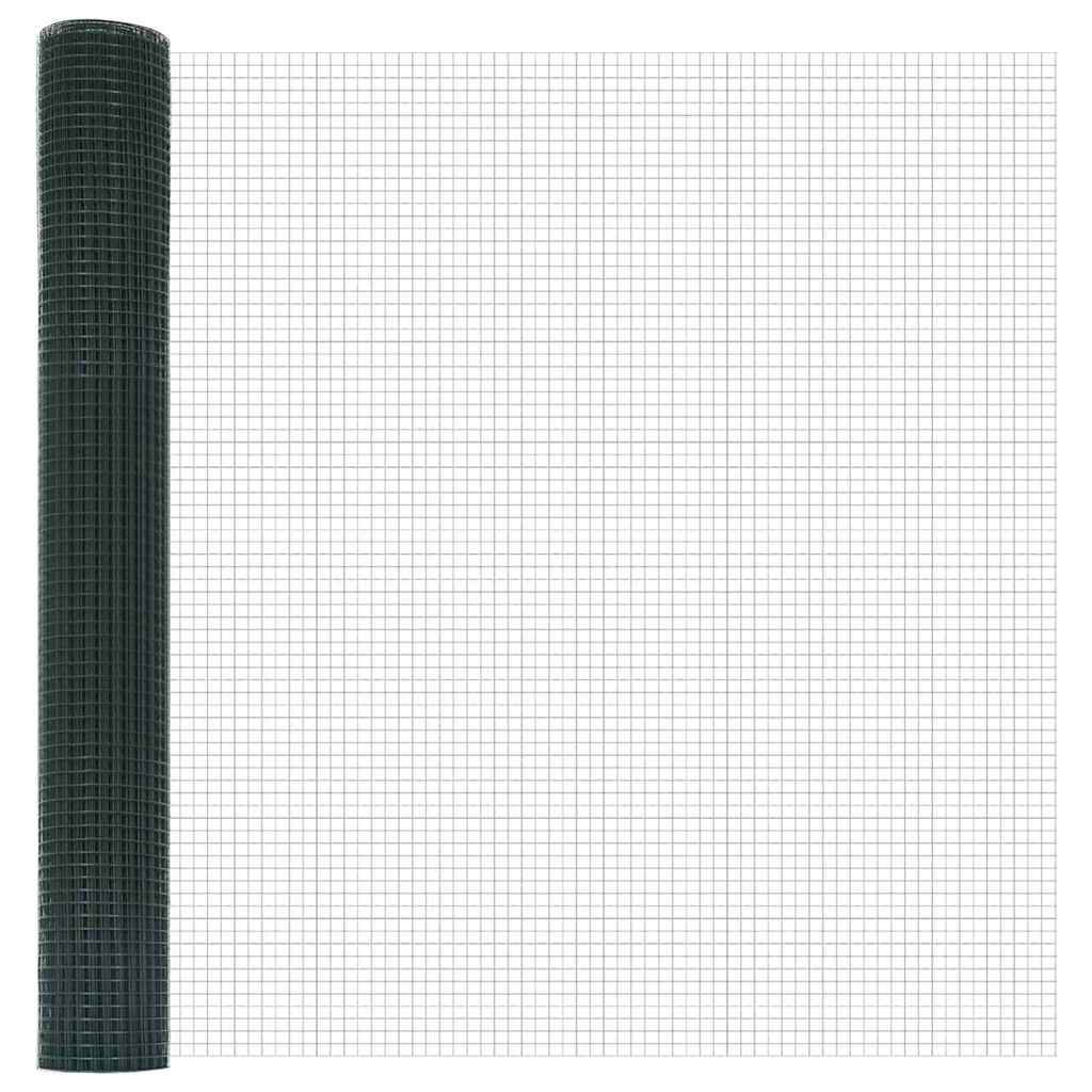 Ground Fix Welded Wire Fence 25 x 1 m (W x H) PVC-Coated Steel