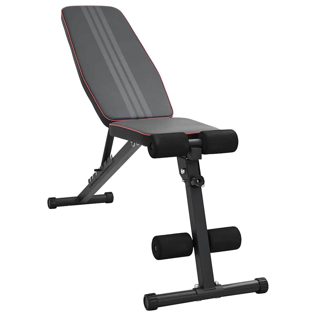 Weight Bench Manual Black 131 x 41 x 110 cm Powder-Coated Steel