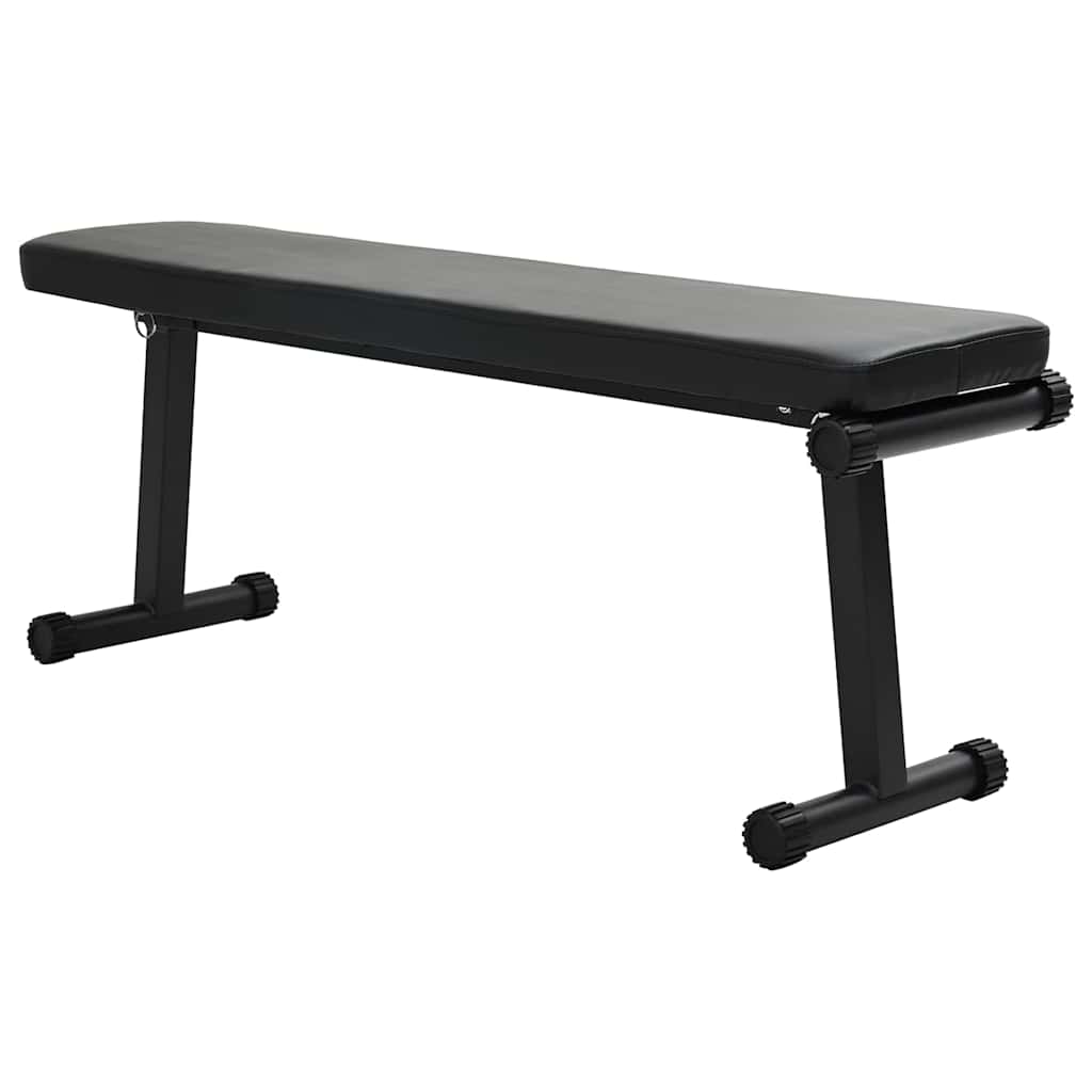 Weight Bench Folding Black 108 x 27 x 41 cm Powder-Coated Steel