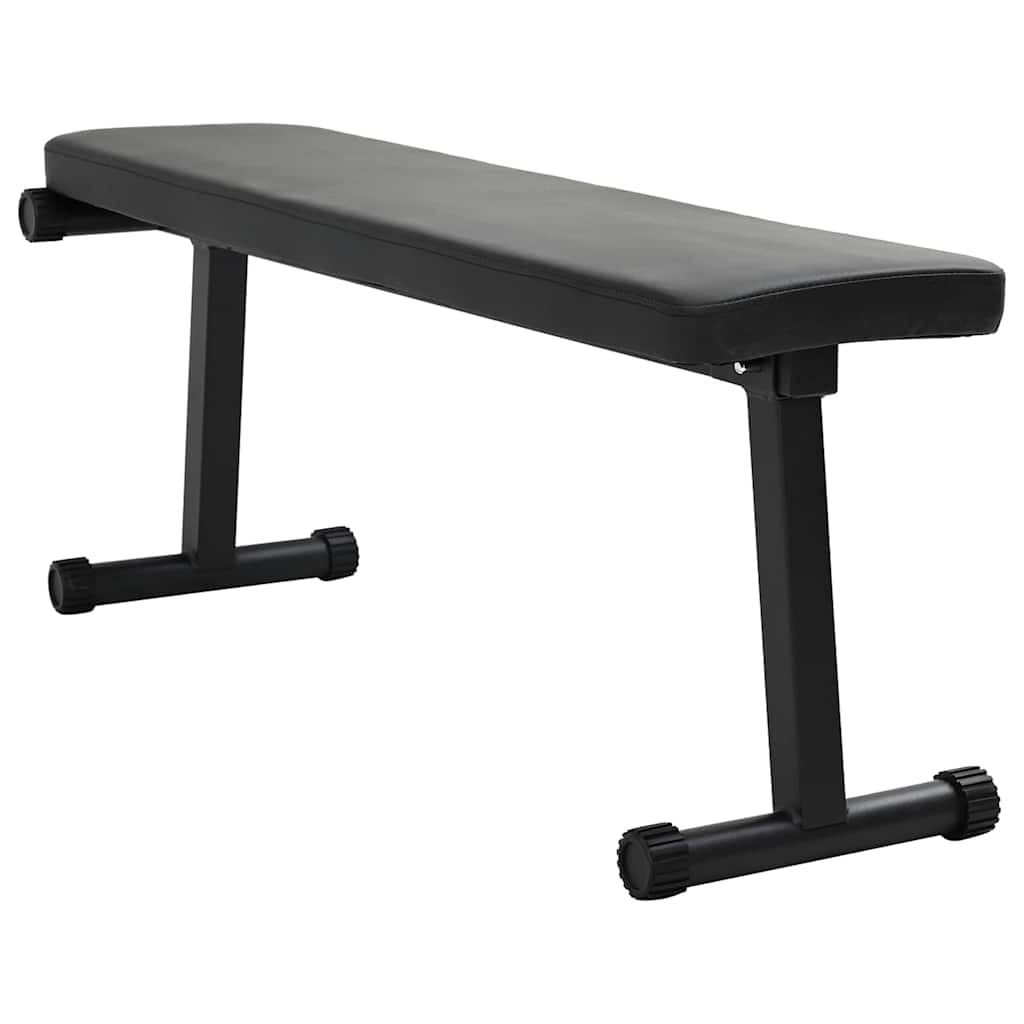 Weight Bench Folding Black 108 x 27 x 41 cm Powder-Coated Steel