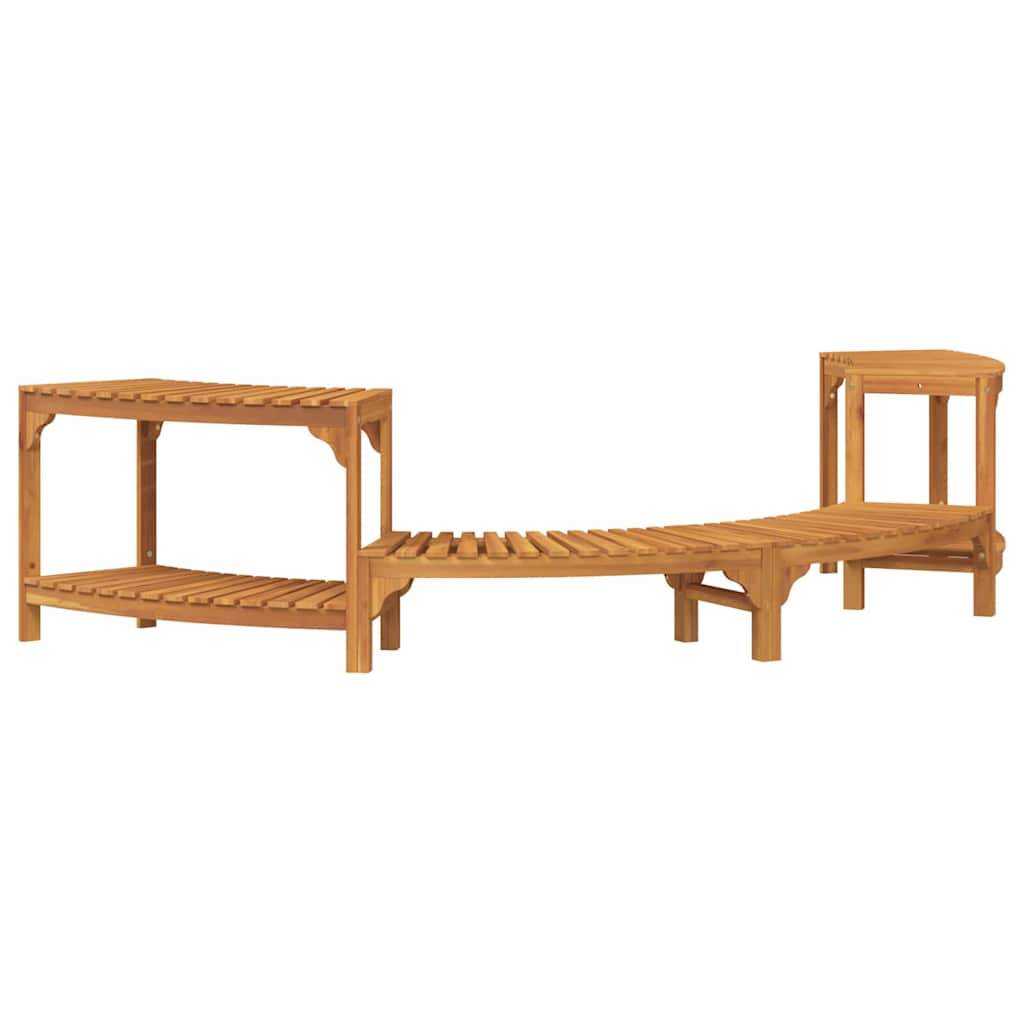 Hot Tub Surround Half-Round Brown 252 x 112 x 55,5 cm