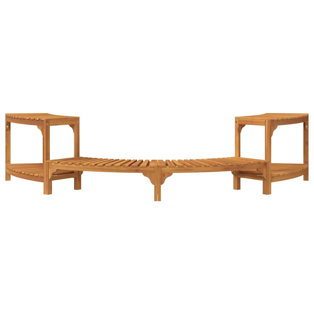 Hot Tub Surround Half-Round Brown 252 x 112 x 55,5 cm