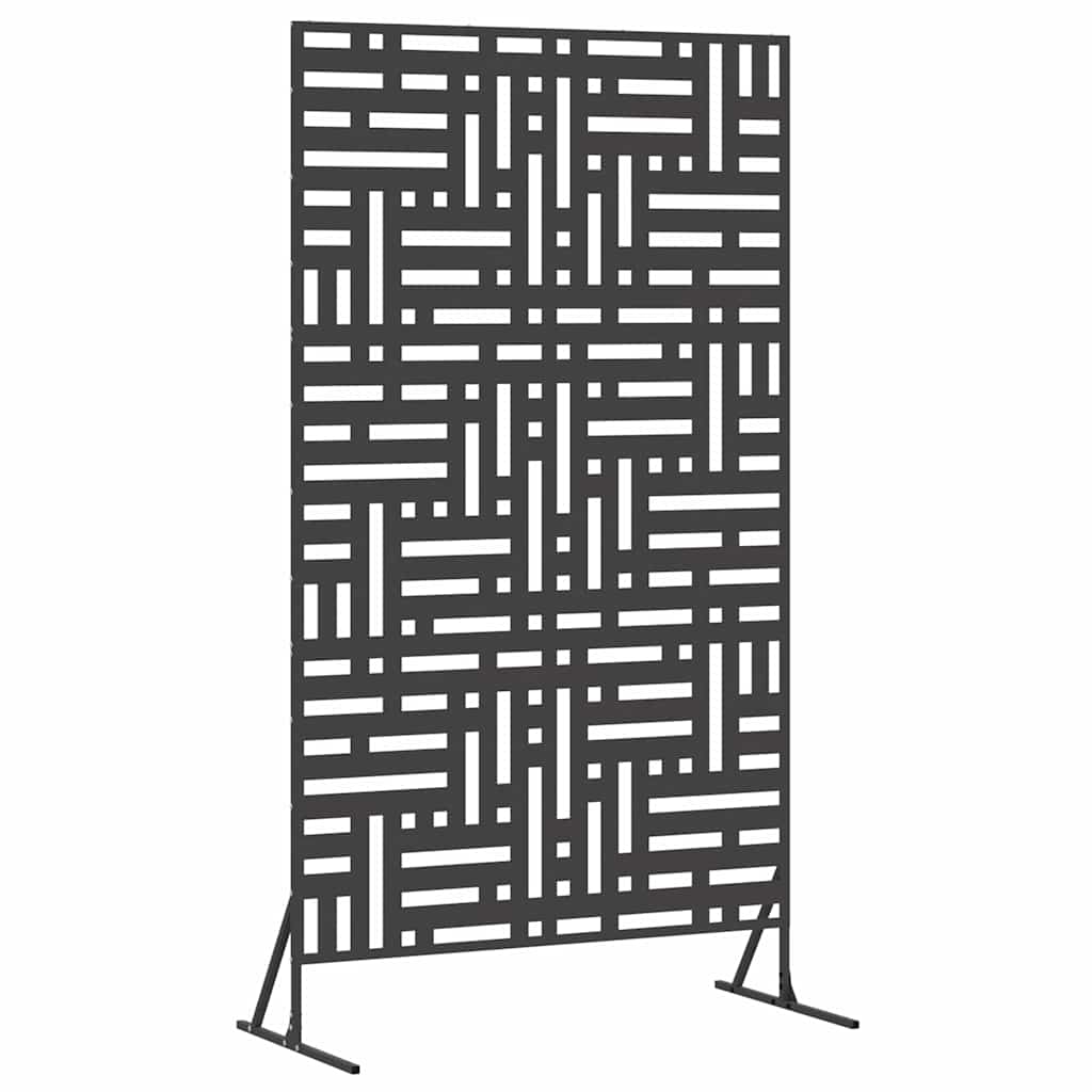 Privacy Screen Black 100 x 50 x 180 cm Steel