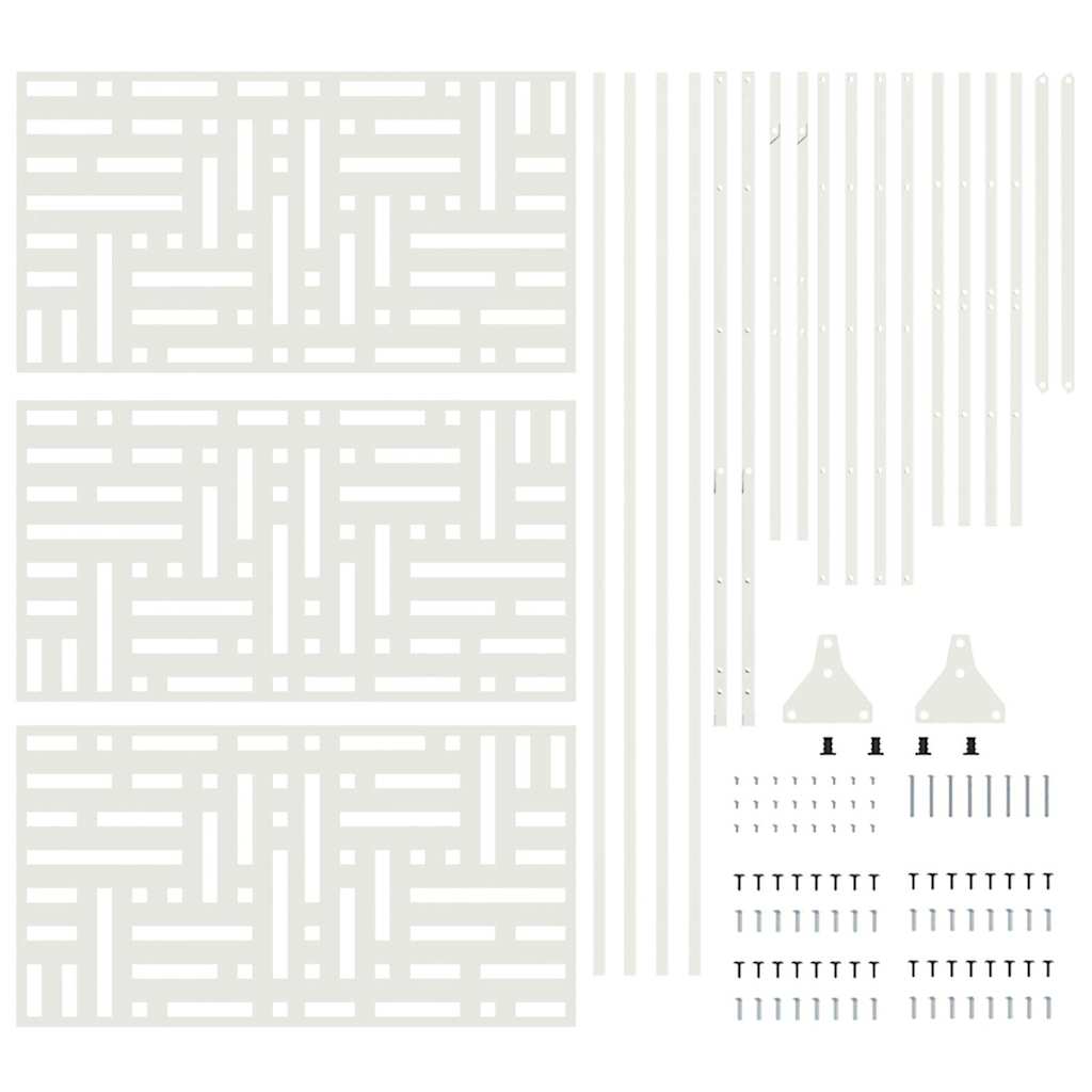 Privacy Screen 100 x 50 x 180 cm Steel White