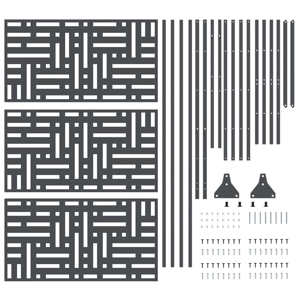 Privacy Screen Anthracite 100 x 50 x 180 cm Steel