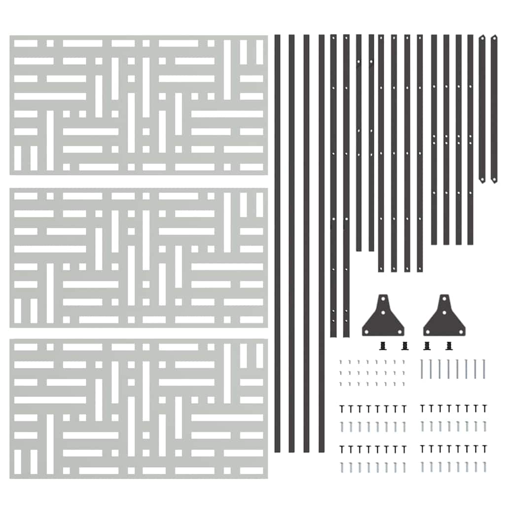 Privacy Screen 100 x 50 x 180 cm Galvanised Steel Silver
