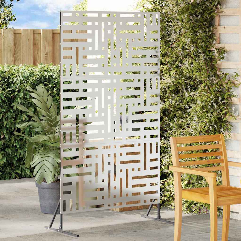Privacy Screen 100 x 50 x 180 cm Galvanised Steel Silver