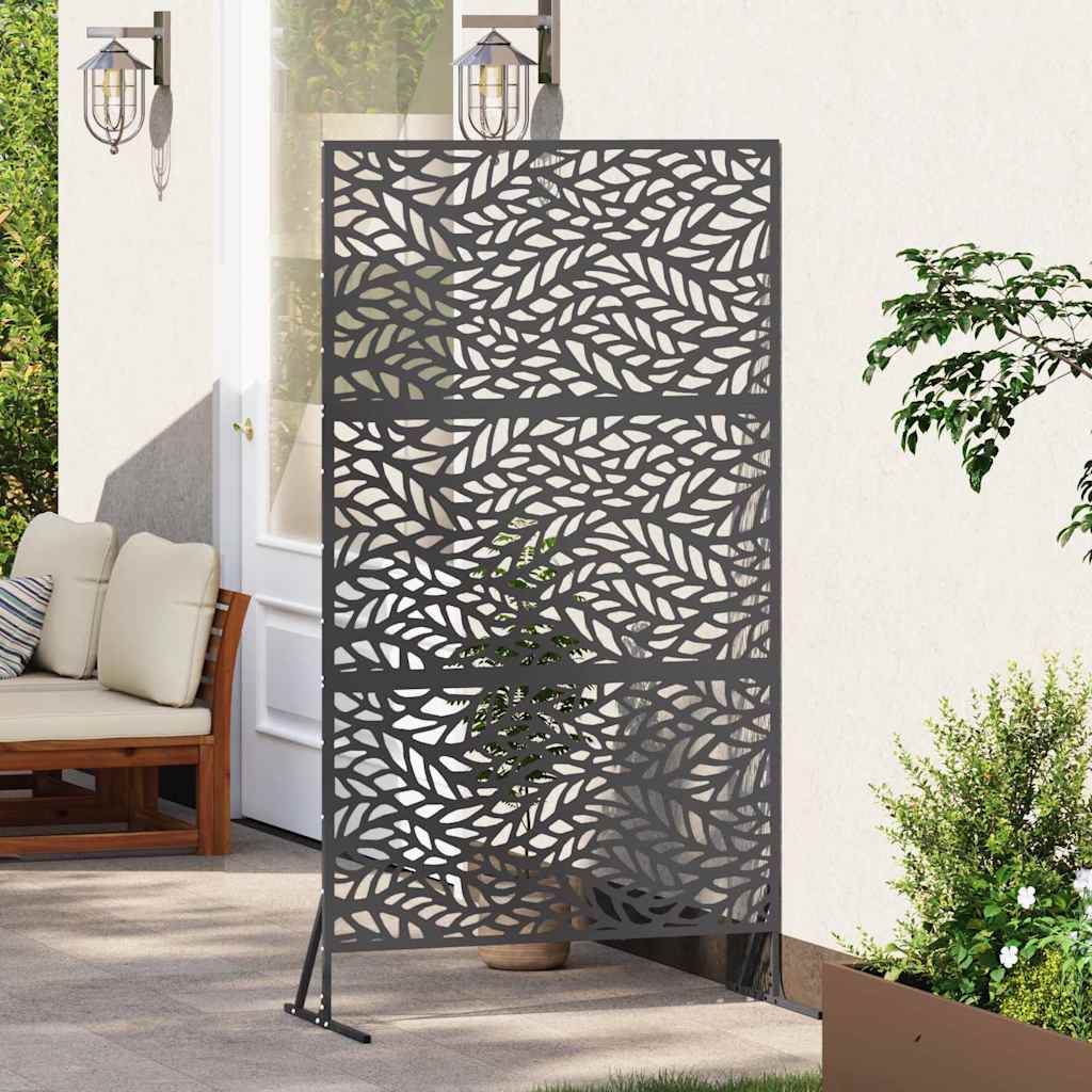 Privacy Screen Black 100 x 50 x 180 cm Steel