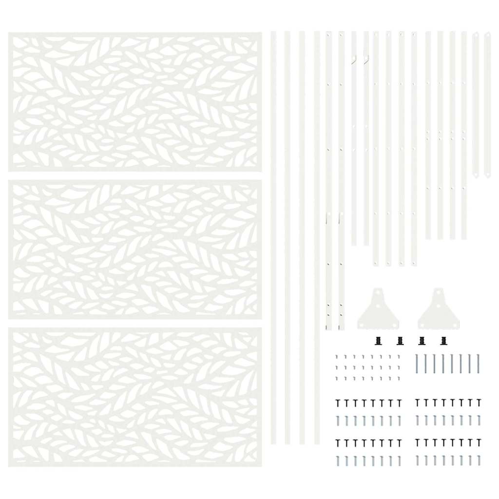 Privacy Screen 100 x 50 x 180 cm Steel White