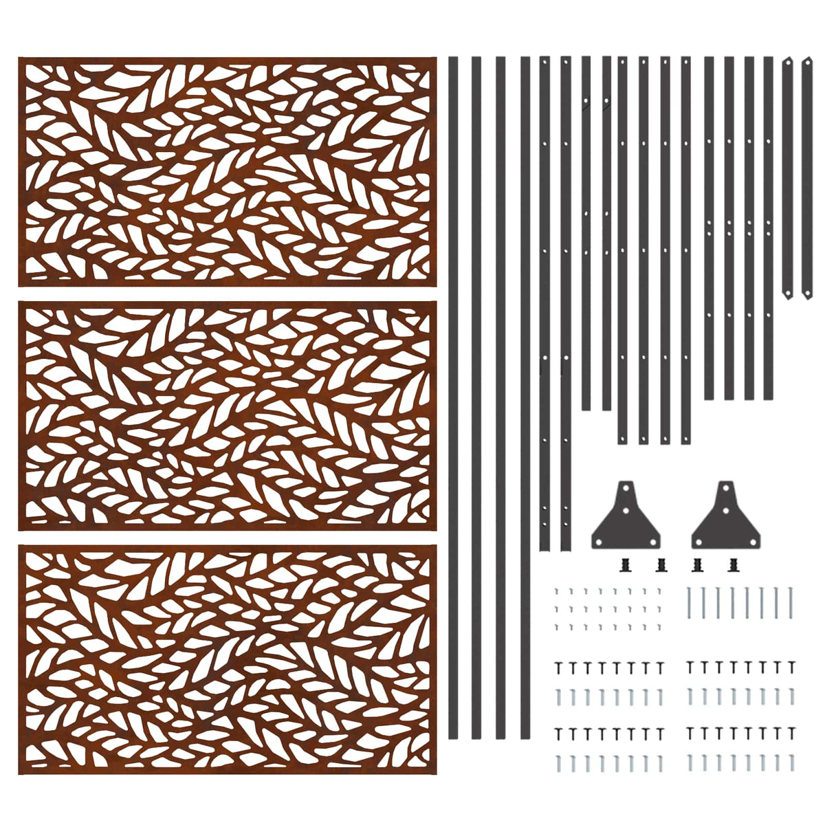 Privacy Screen Grey 100 x 50 x 180 cm Weathering Steel