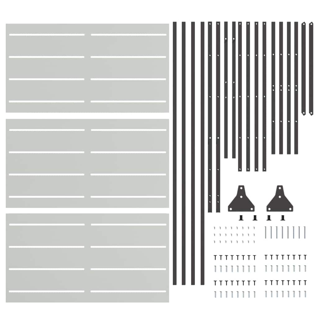 Privacy Screen 100 x 50 x 180 cm Galvanised Steel Silver