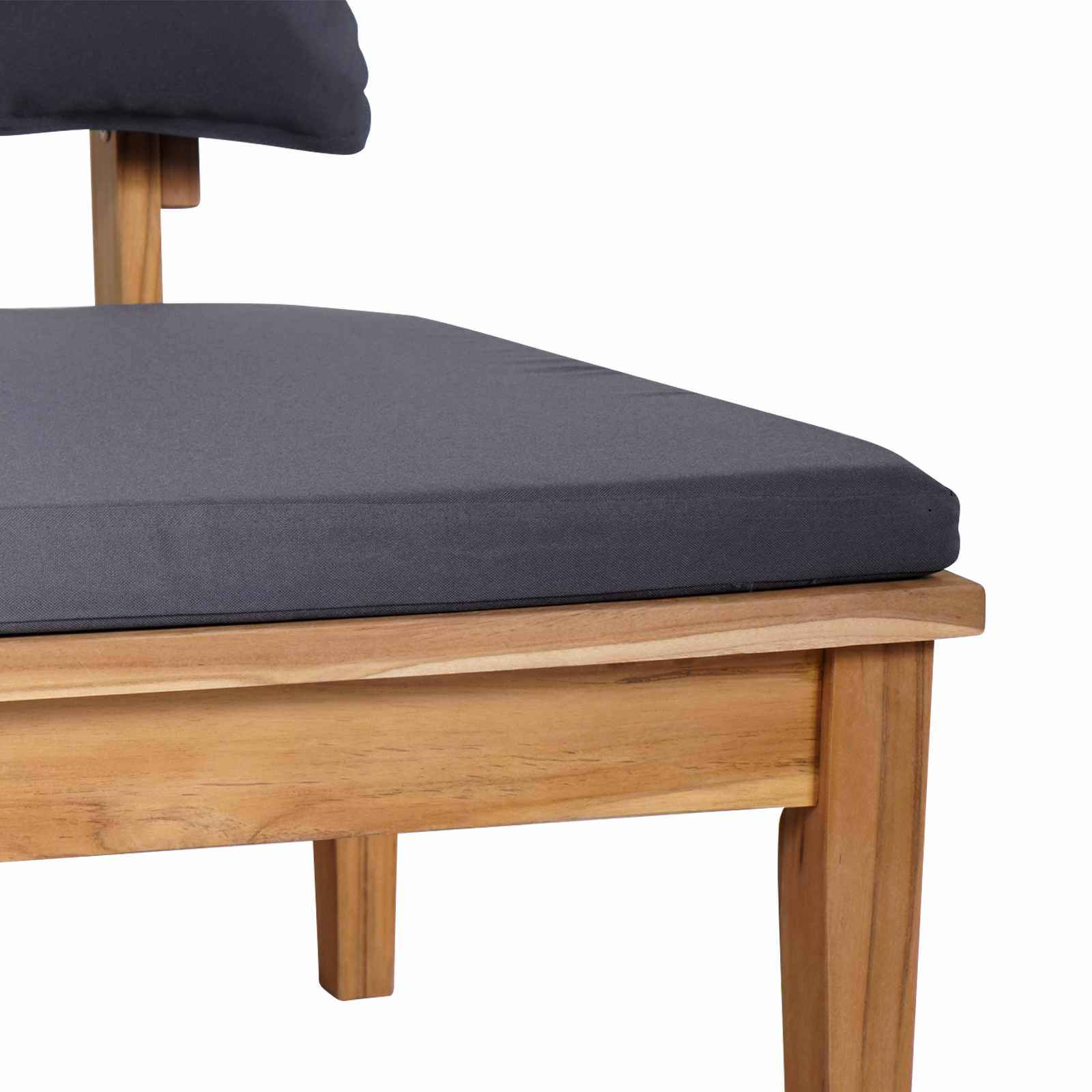 Garden Bench 2 pcs Grey and Brown Solid Teak wood