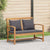 Garden Sofa Set 2 pcs Natural Solid teak wood