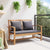 Garden Sofa Set 2 pcs Natural Solid teak wood