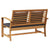 Garden Sofa Set 2 pcs Natural Solid teak wood