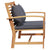 Garden Sofa Set 2 pcs Natural Solid teak wood