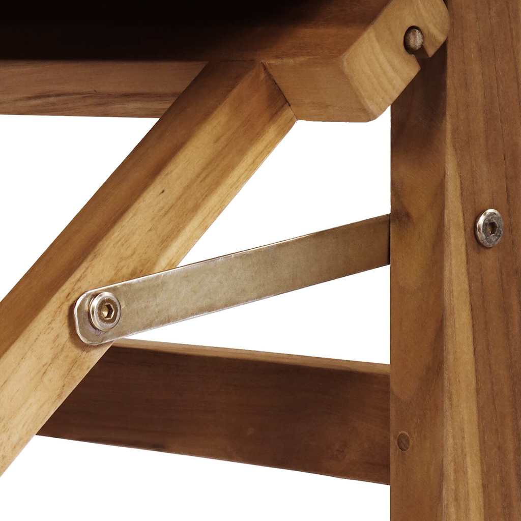 Folding Director's Chair Grey 55 x 54 x 85 cm Solid Teak Wood