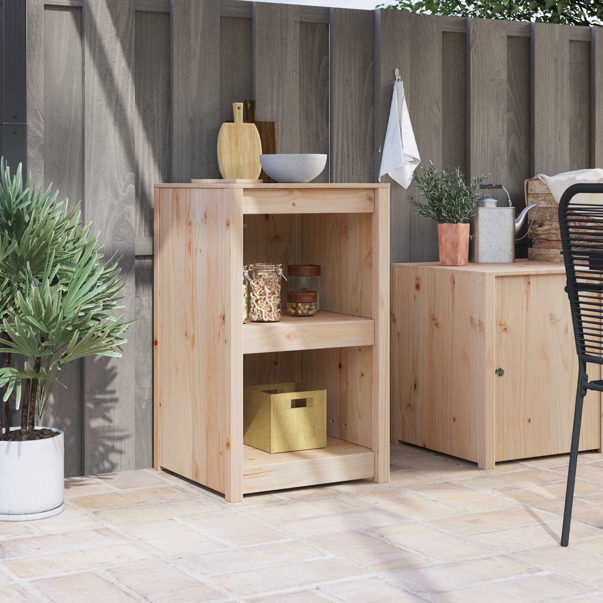 Kitchen Cabinet with Shelf MEPPEL Brown Oak 55 x 55 x 92 cm