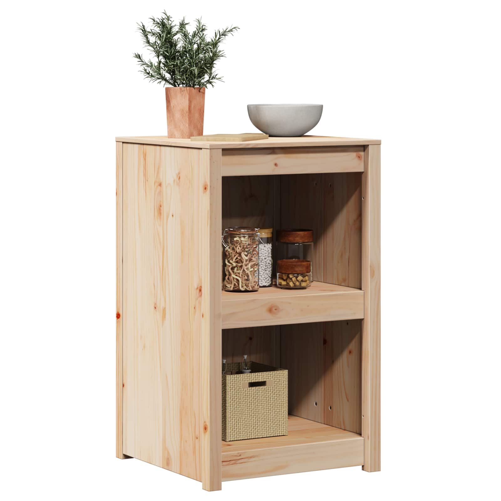 Kitchen Cabinet with Shelf MEPPEL Brown Oak 55 x 55 x 92 cm