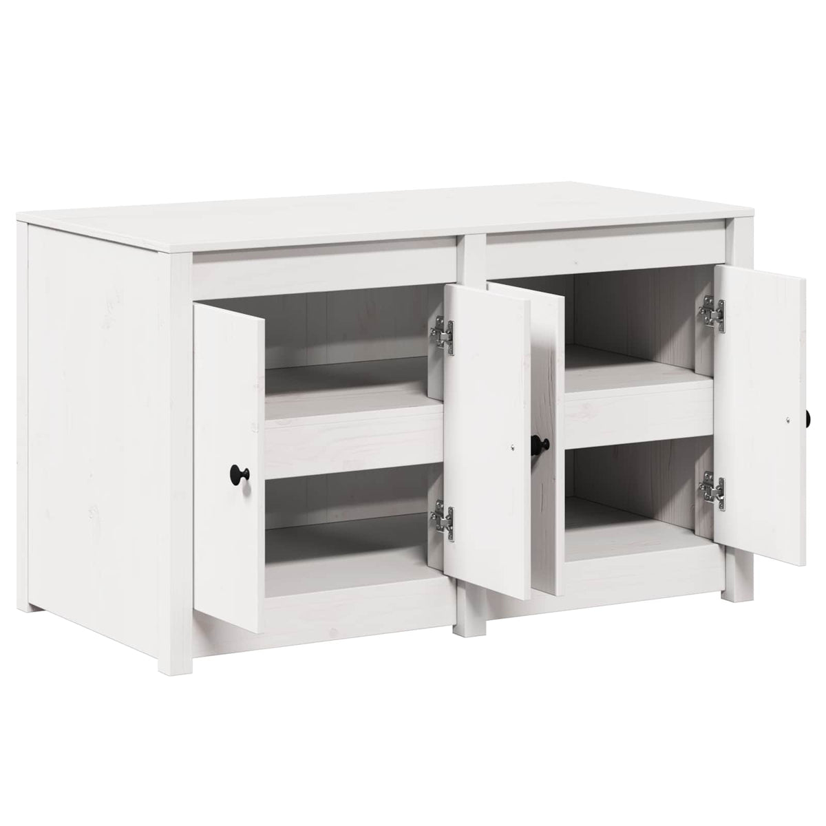 Kitchen Cabinet MEPPEL White 106 x 55 x 64 cm Solid Pine wood