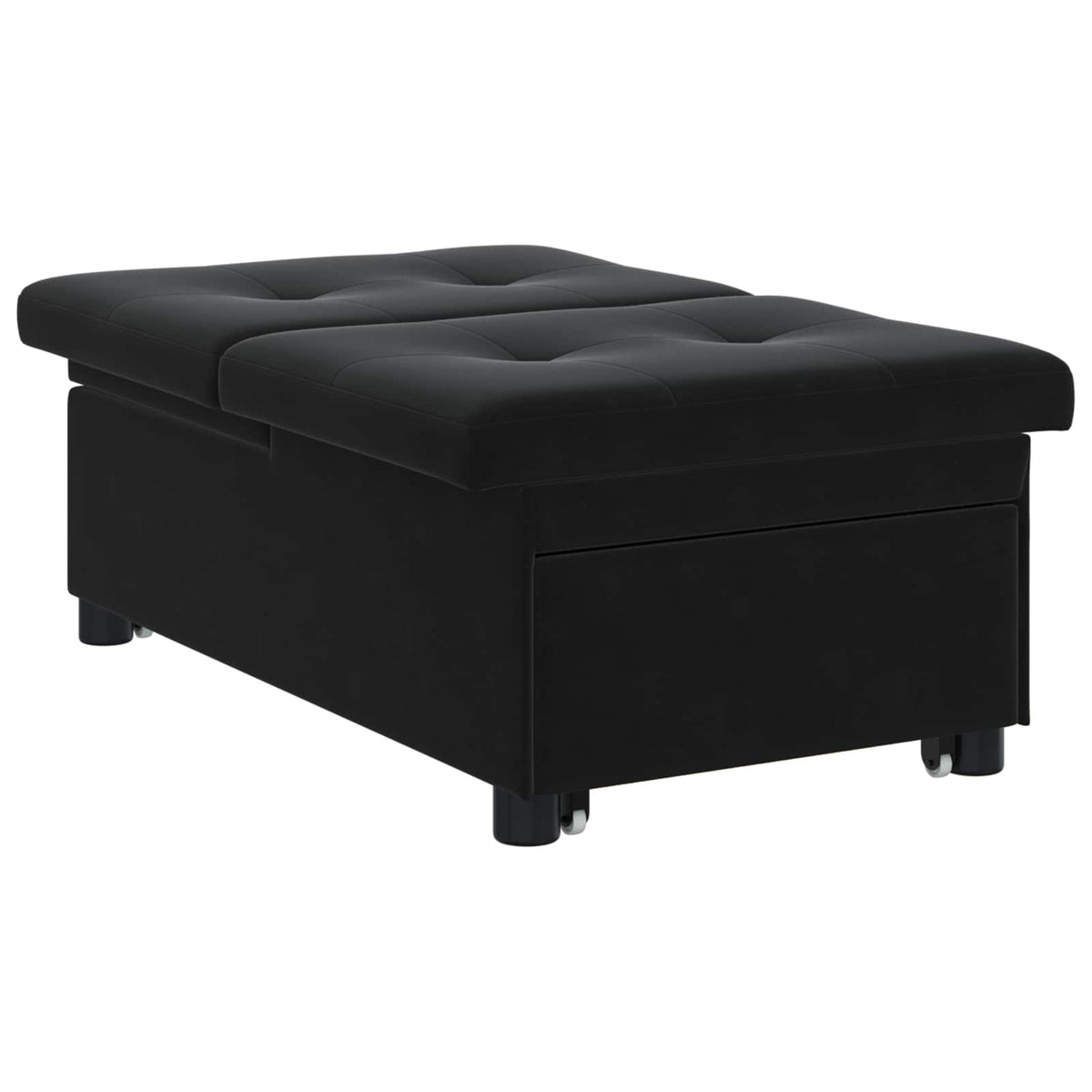 Sofa Bed Black 194 x 67 x 82 cm Velvet