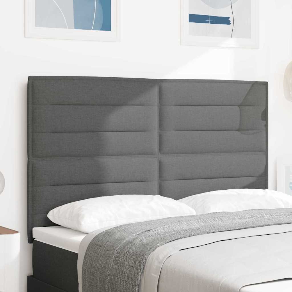 Headboard Dark Grey 144 cm Fabric
