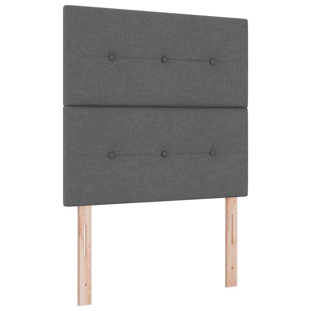 Height-Adjustable Headboard Dark Grey 80 cm Fabric