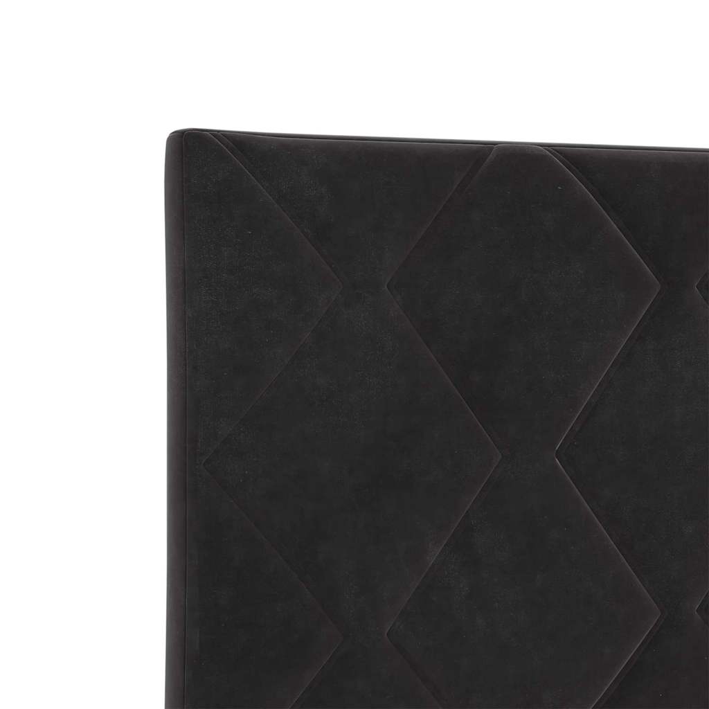 Headboard Black 144 cm Velvet