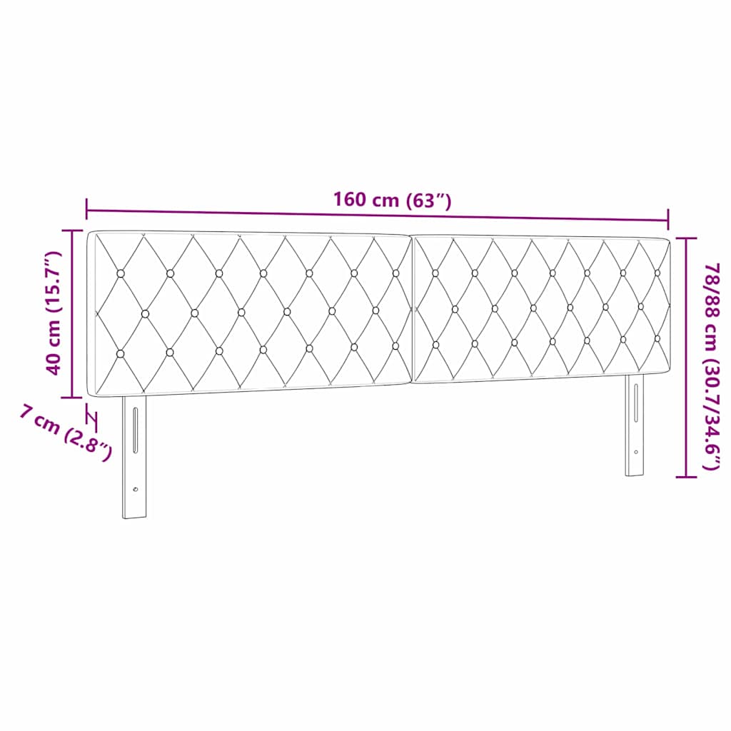 LED Headboard with LED Strip Lights Manual Black 160 cm Velvet