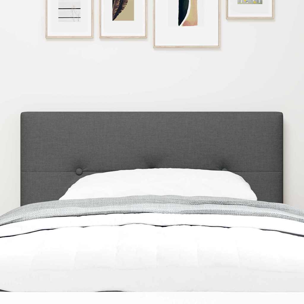 LED Headboard with LED Strip Lights Dark Grey 100 cm Polyester