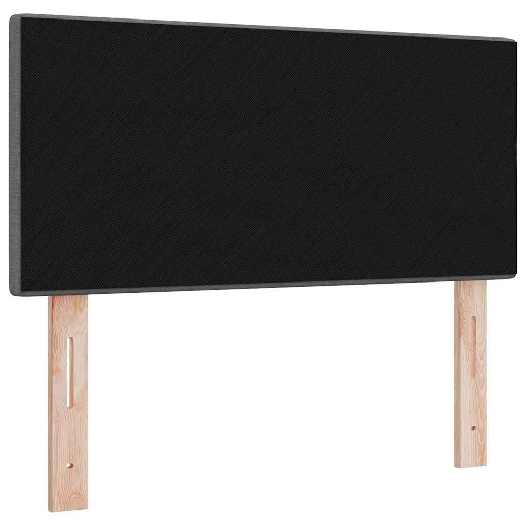 LED Headboard with LED Strip Lights Dark Grey 100 cm Polyester