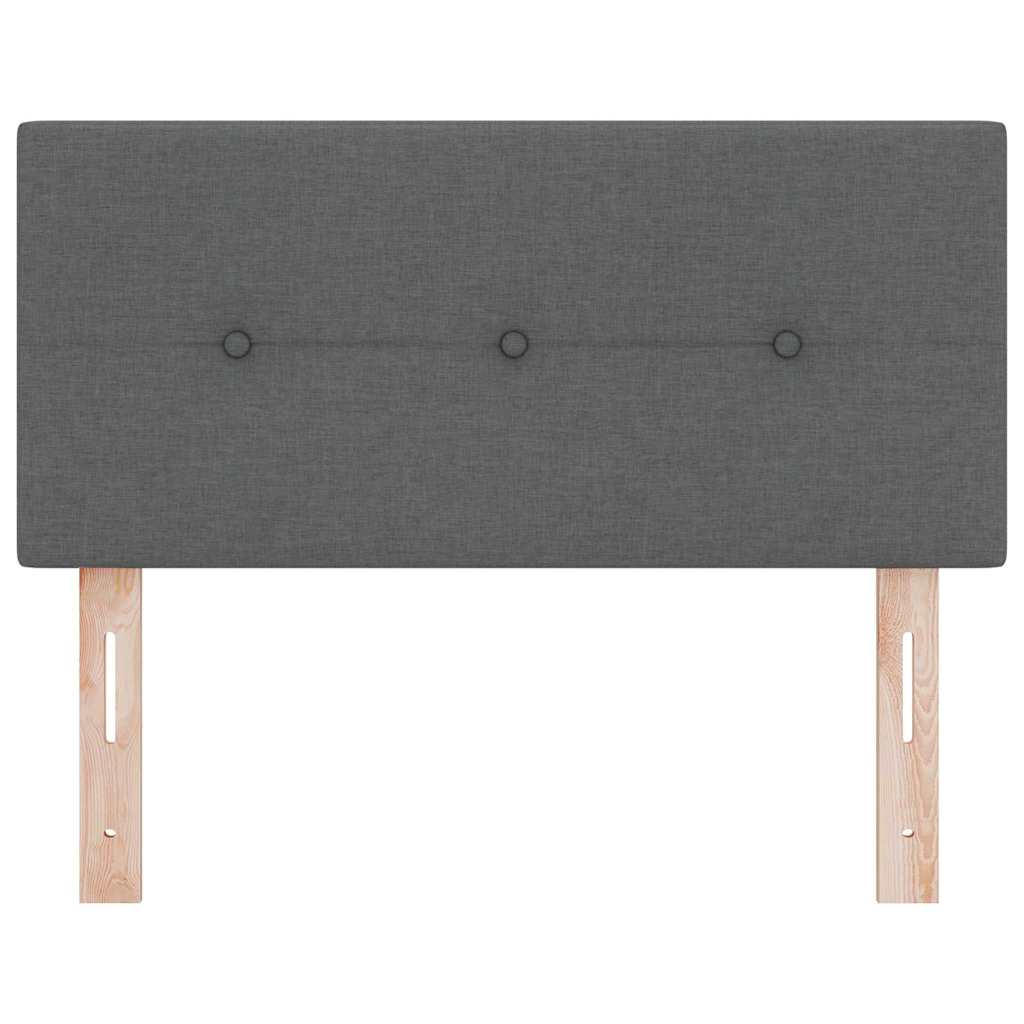 LED Headboard with LED Strip Lights Dark Grey 100 cm Polyester
