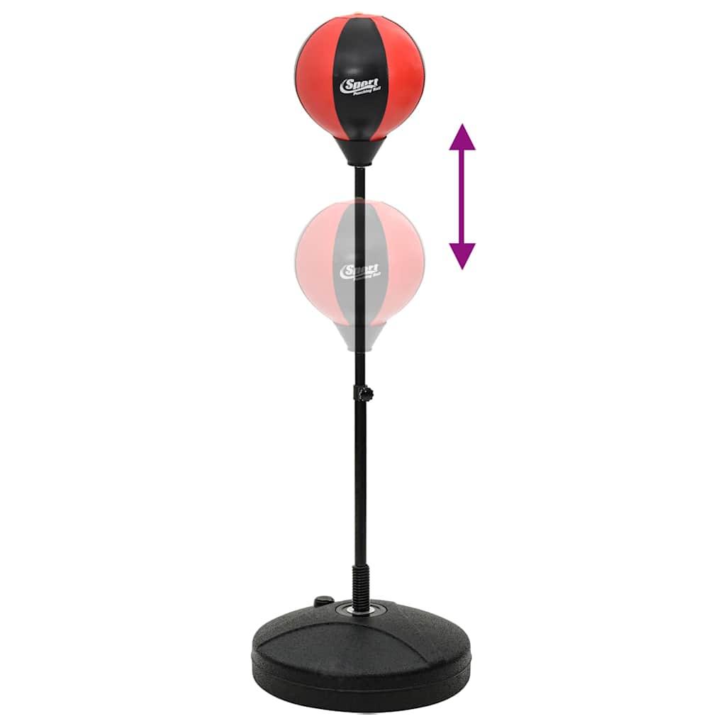 Punching Ball Set with Gloves and Pump Adjustable Height 81-122 cm