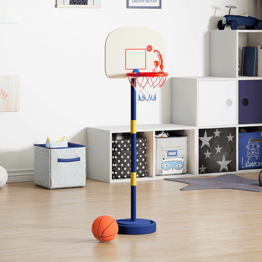 Basketball Stand with Ball and Pump Adjustable Height 90/121 cm