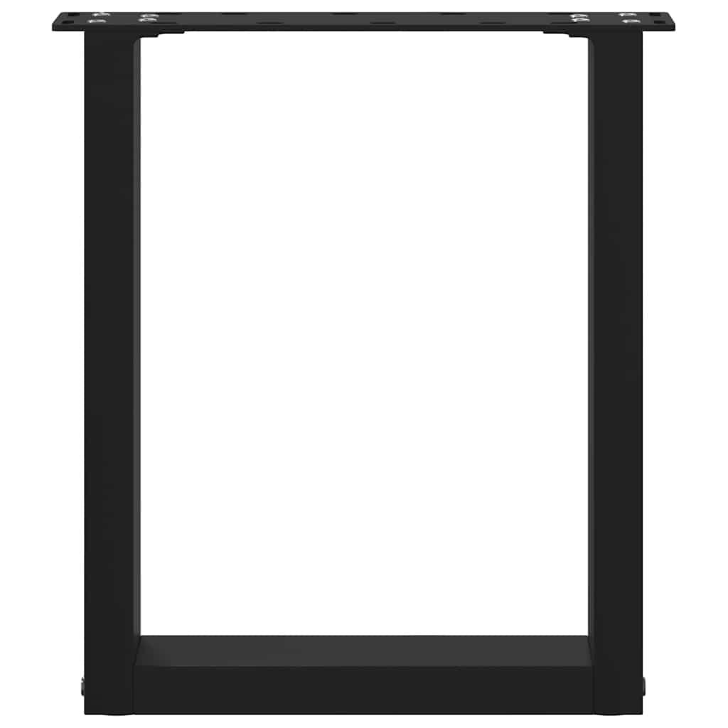 Coffee Table Legs U-Shaped 2 pcs Black 28x(42-43) cm Steel