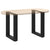 Coffee Table Legs U-Shaped 2 pcs Black 38x(42-43) cm Steel