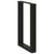 Dining Table Legs U-Shaped 2 pcs Black 50x(72-73) cm Steel
