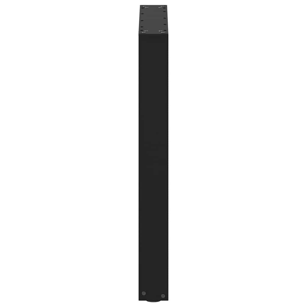 Dining Table Legs U-Shaped 2 pcs Black 60x(72-73) cm Steel