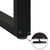 Dining Table Legs U-Shaped 2 pcs Black 60x(72-73) cm Steel