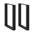 Dining Table Legs U-Shaped 2 pcs Black 70x(72-73) cm Steel