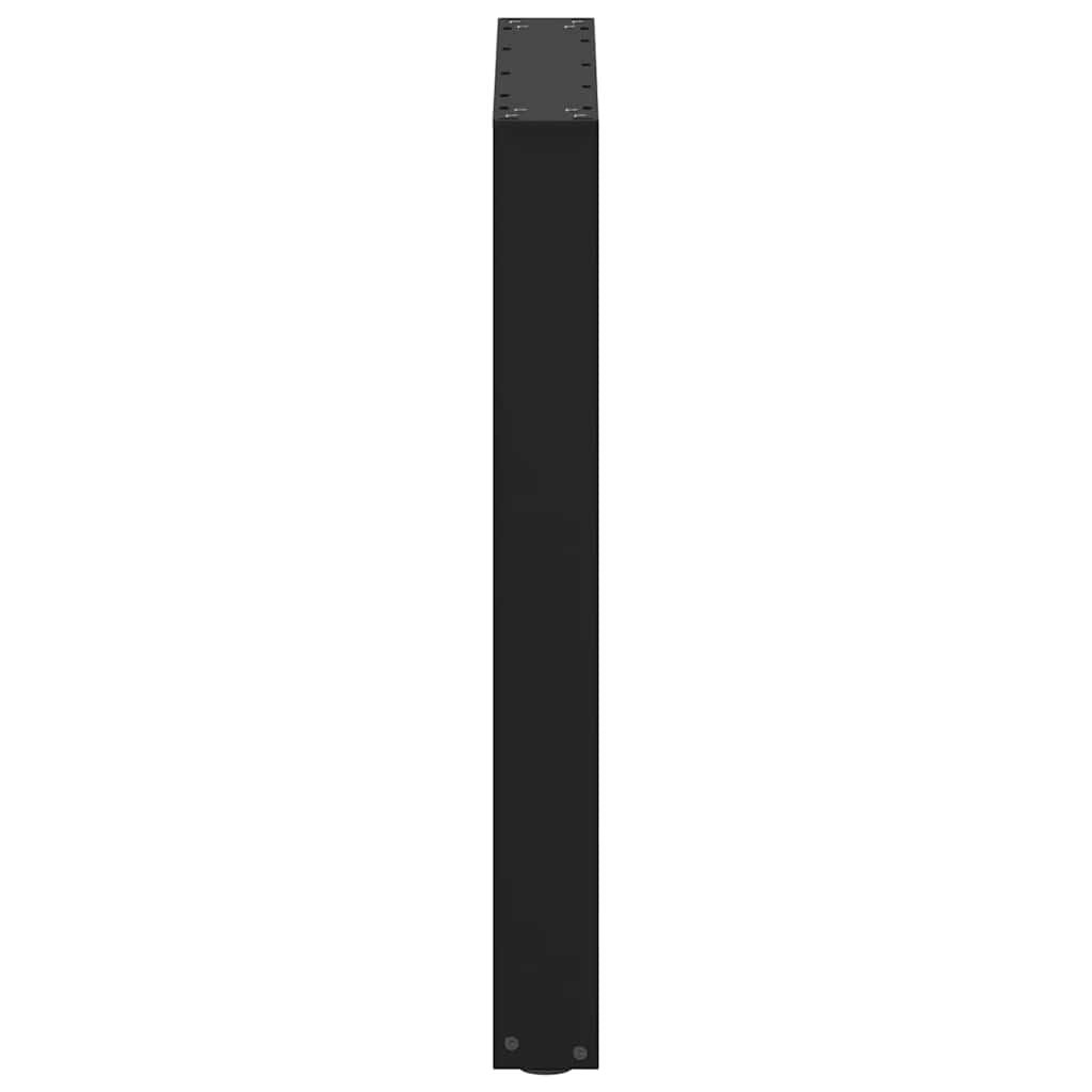 Dining Table Legs U-Shaped 2 pcs Black 70x(72-73) cm Steel
