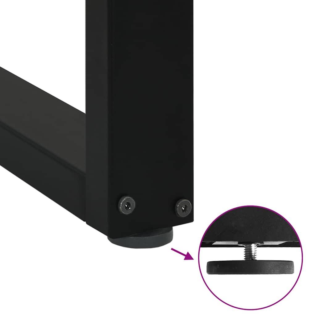 Dining Table Legs U-Shaped 2 pcs Black 70x(72-73) cm Steel