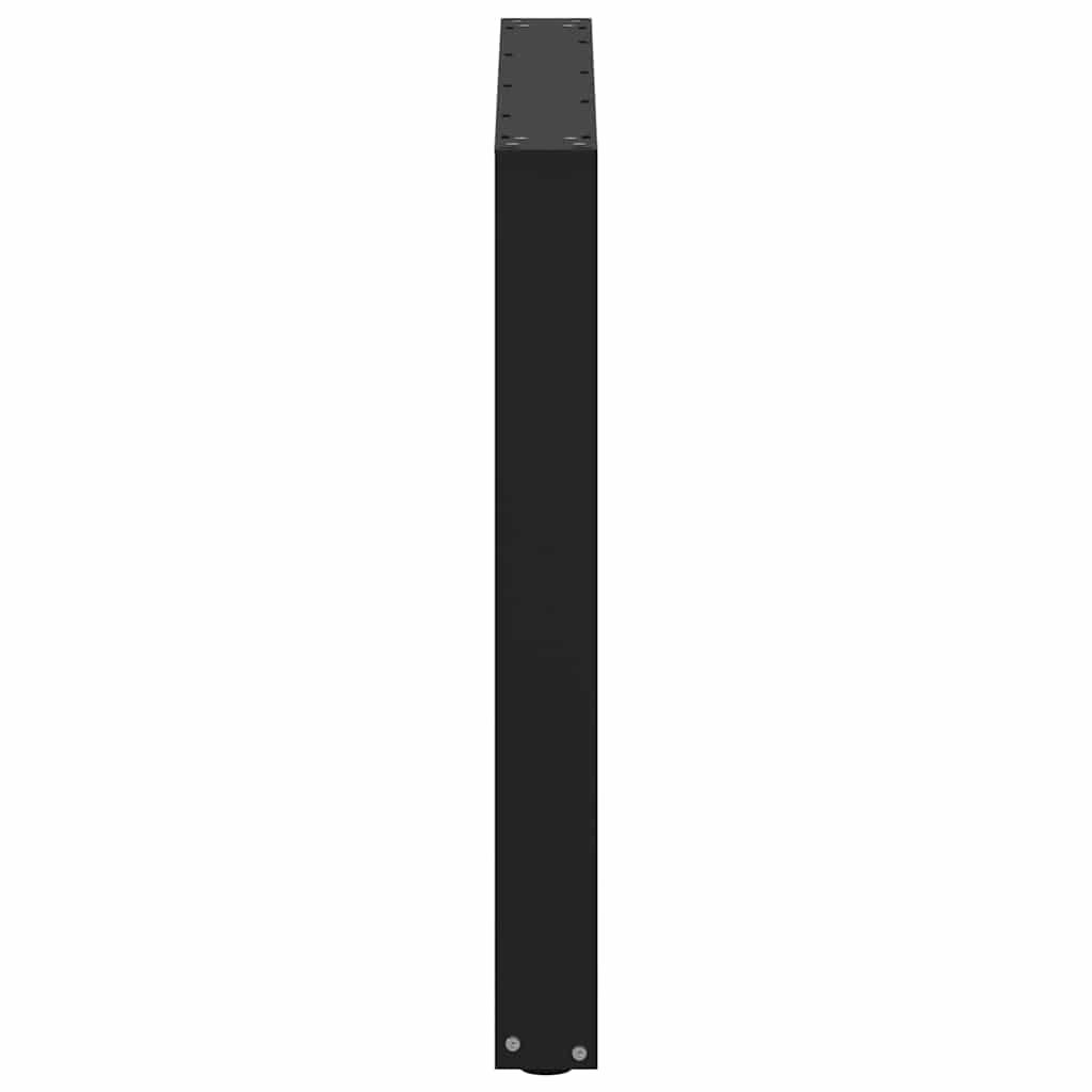 Dining Table Legs U-Shaped 2 pcs Black 80x(72-73) cm Steel
