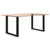 Dining Table Legs U-Shaped 2 pcs Black 80x(72-73) cm Steel