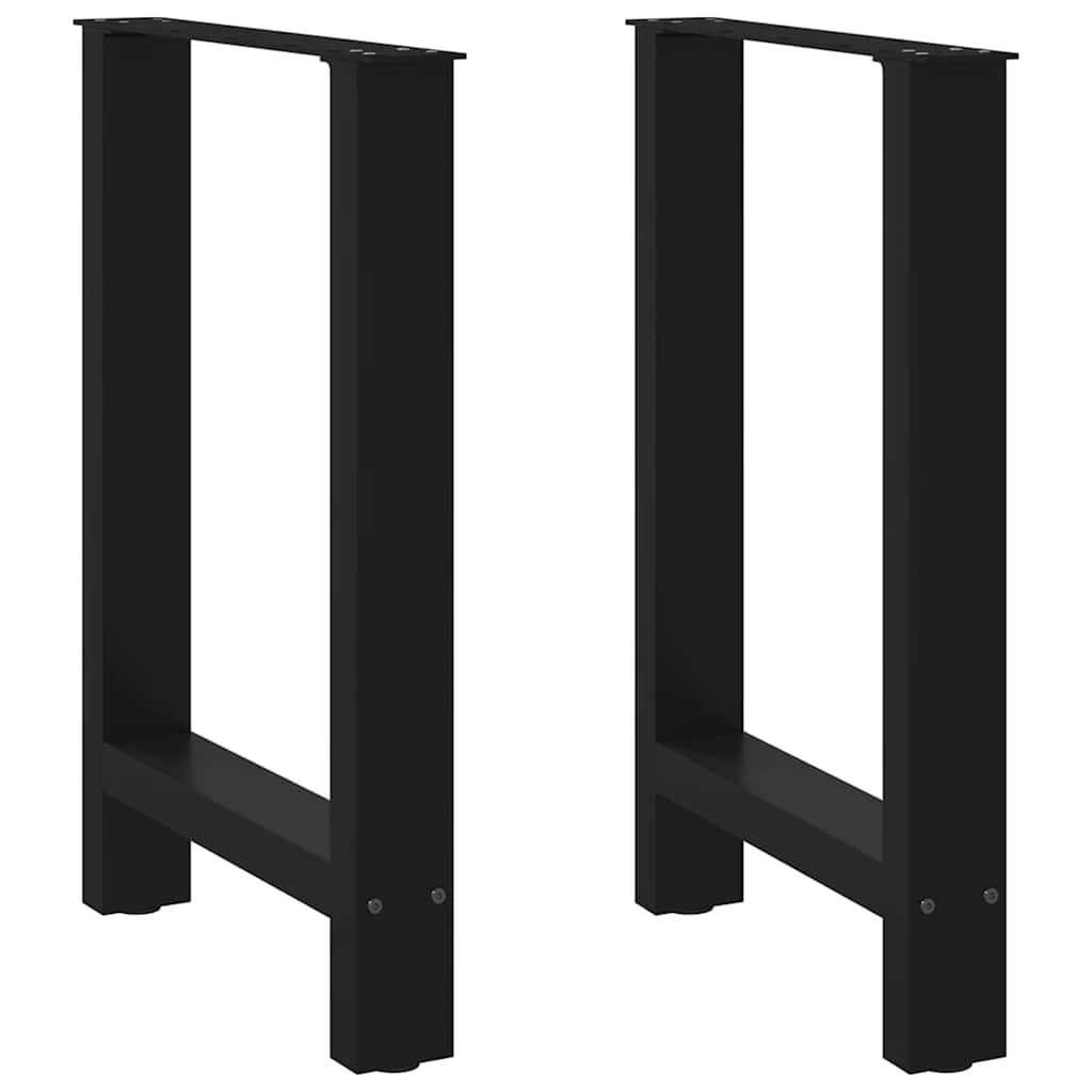 Dining Table Legs Black 2 pcs 60x(72-73) cm Steel